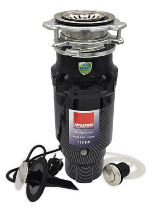 Подрібнювач харчових відходів McALPINE WDU-1ASEU-CARB із пневматичним перемикачем