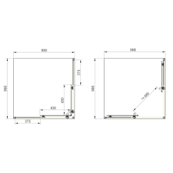 Душова кабіна Primera Frame 90х90 хром/прозоре скло SHRC53906