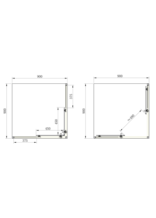 Душова кабіна Primera Frame 90х90 хром/прозоре скло SHRC53906