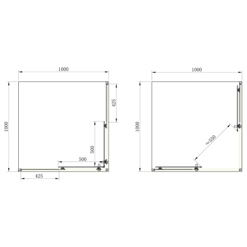 Душова кабіна Primera Frame 100х100 хром/прозоре скло SHRC53106