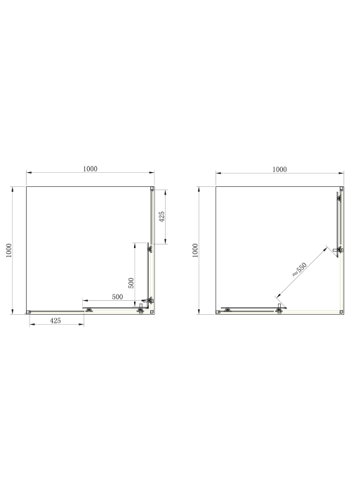 Душова кабіна Primera Frame 100х100 хром/прозоре скло SHRC53106