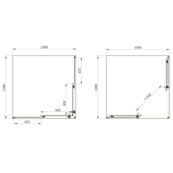 Душевая кабина Primera Frame 100х100 хром/прозрачное стекло SHRC56106