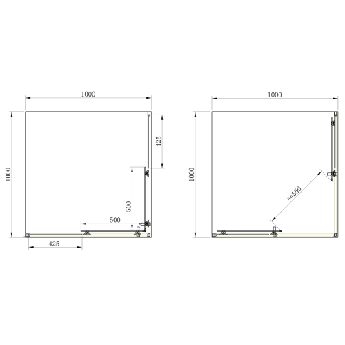 Душова кабіна Primera Frame 100х100 хром/прозоре скло SHRC56106