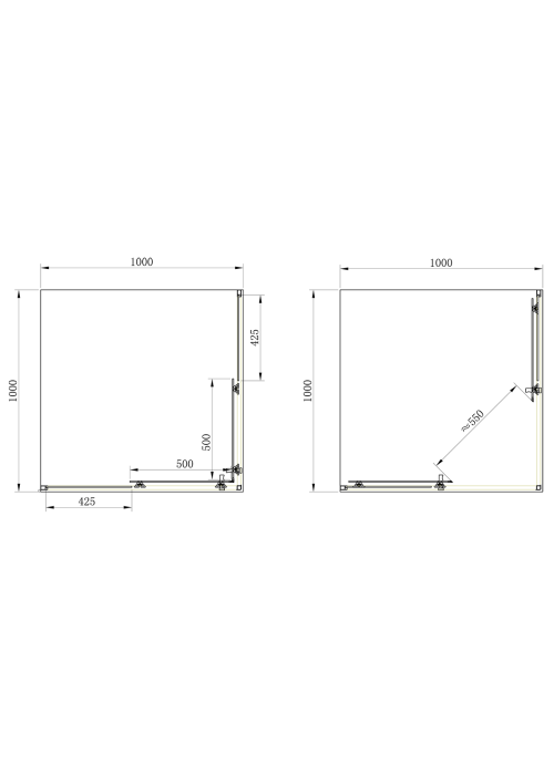 Душова кабіна Primera Frame 100х100 хром/прозоре скло SHRC56106