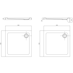 Душовий піддон Primera Frame 80х80 STR1080