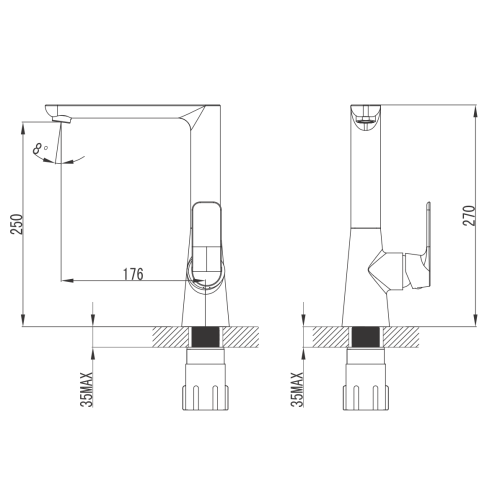 Змішувач для кухні Primera Nika 10100021