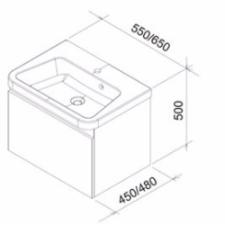 Шафка під умивальник Ravak SD 10° 650 темно-горіховий, X000000738