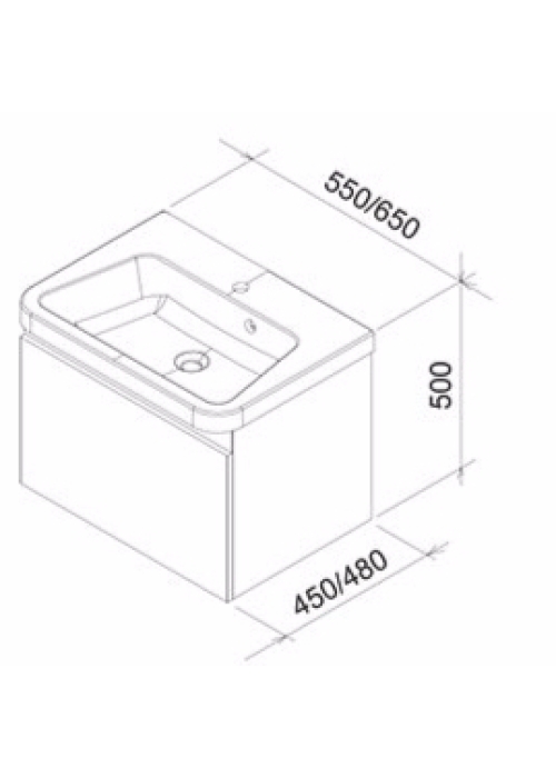 Шафка під умивальник Ravak SD 10° 650 темно-горіховий, X000000738