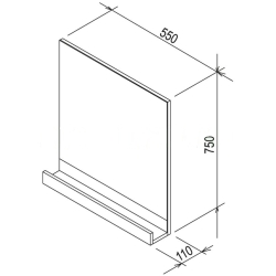 Дзеркало Ravak 10° 550, білий, X000000848