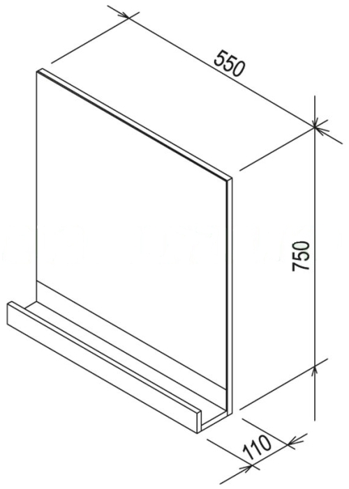 Дзеркало Ravak 10° 550, білий, X000000848