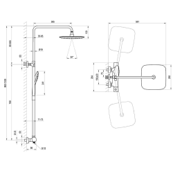 Душова система з термостатом Ravak 10° Free X070160