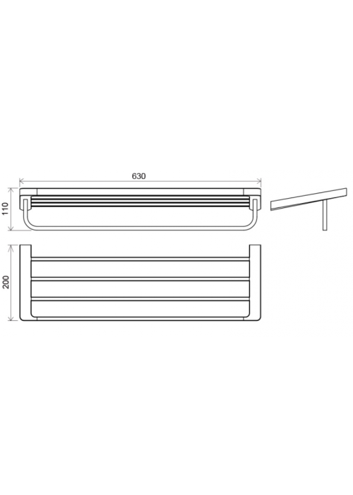 Полка для полотенец с держателем Ravak 10°, X07P327