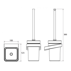 Держатель для туалетной щётки (стекло) Ravak 10°, X07P330