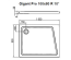 Душовий піддон GIGANT PRO 100x80 R 10 °, XA05A40101P