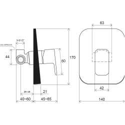 Смеситель скрытого монтажа Ravak 10° Free без переключателя TD F 062.00, X070135