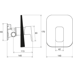 Смеситель скрытого монтажа Ravak 10° Free без переключателя для R-box TD F 066.00, X070137