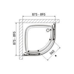 Душова кабіна X-Point XP1CP4 R 550 X3B270C00Z1B BRIGHT ALU TRANSPARENT X3B270C00Z1B