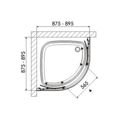 Душевая кабина X-Point XP1CP4 R 550 X3B270C00Z1B BRIGHT ALU TRANSPARENT X3B270C00Z1B