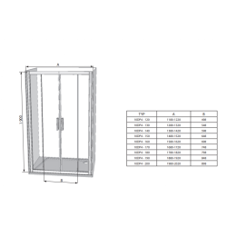 Душові двері Ravak 10DP4-120 білий, 0ZKG0100Z1