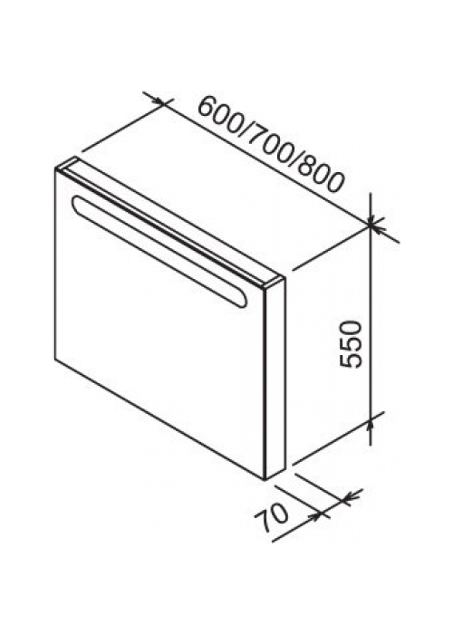 Дзеркало Ravak CLASSIC 800, латте, X000000940