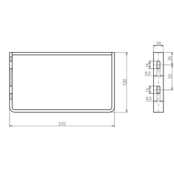 Кронштейн з рушником умивальника Ravak CLASSIC 400, B14000100P