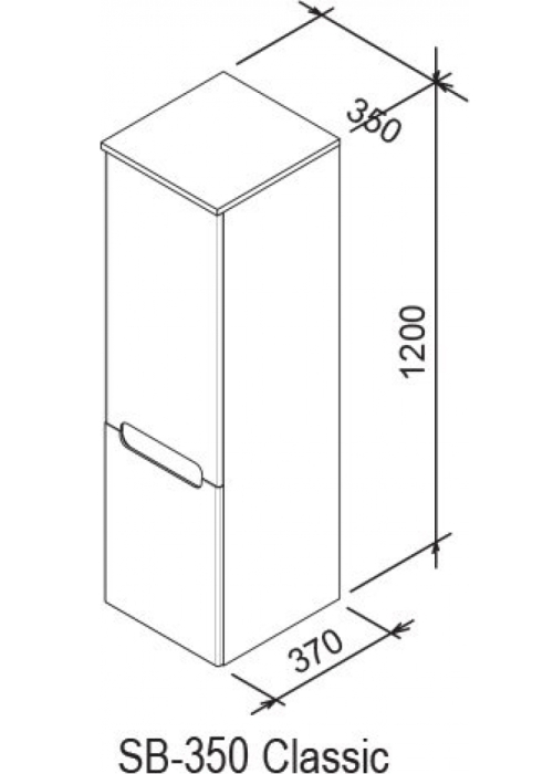 Шафа бокова Ravak SB 350 CLASSIC L латте/білий, X000000941
