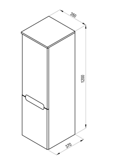 Пенал Ravak Classic R SB-350 Латте/Білий X000000942