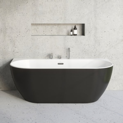 Ванна акрилова Ravak FREEDOM W 166х80 см чорна XC00100027