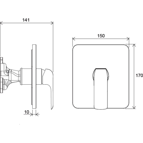 Змішувач прихованого монтажу Ravak Flat R-box Vari RB 072.50, X070124