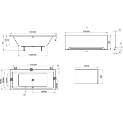 Ванна акрилова прямокутна Ravak Formy 01 180х80 см C881000000