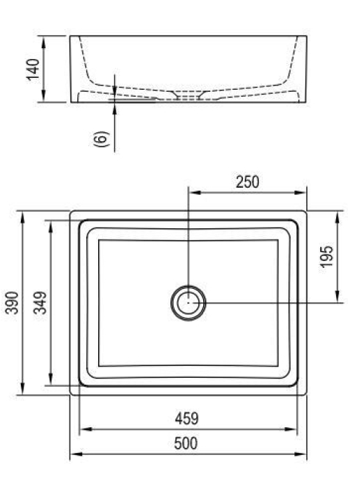 Меблева раковина Ravak FORMY 01 500 D, white, без переливу, XJL01250000