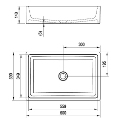 Меблева раковина Ravak FORMY 01 600 D, white, без переливу, XJL01260000