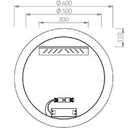 Дзеркало Ravak LUNA I 600 з LED підсвічуванням