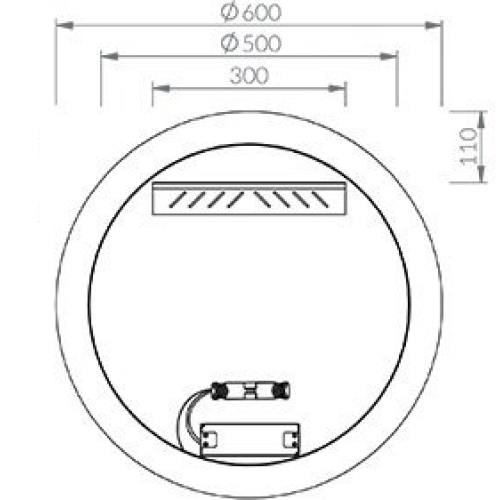 Дзеркало Ravak LUNA I 600 з LED підсвічуванням