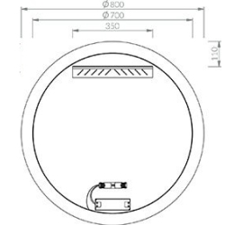 Дзеркало Ravak LUNA I 800 з LED підсвічуванням