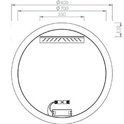 Дзеркало Ravak LUNA I 800 з LED підсвічуванням