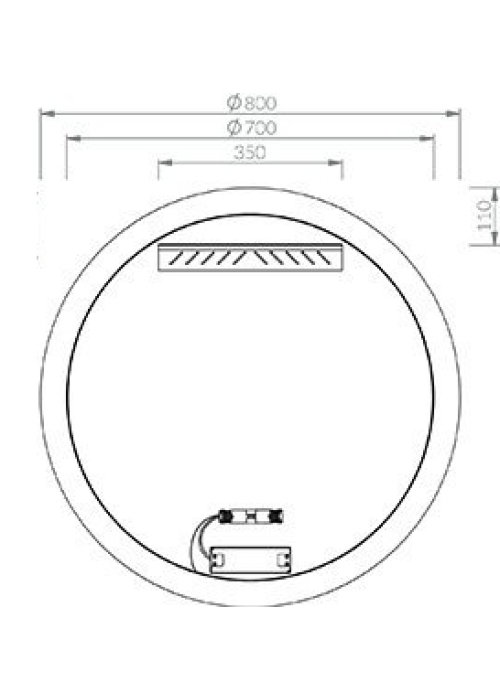 Дзеркало Ravak LUNA I 800 з LED підсвічуванням