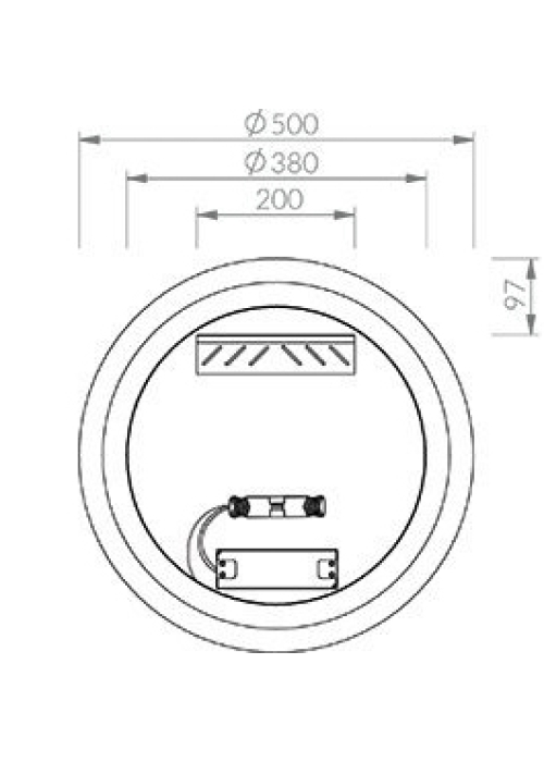 Дзеркало Ravak ORBIT I 500 з LED підсвічуванням