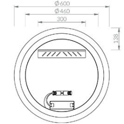 Дзеркало Ravak ORBIT I 600 з LED підсвічуванням