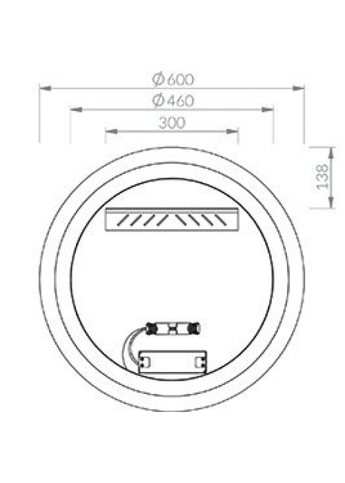 Дзеркало Ravak ORBIT I 600 з LED підсвічуванням