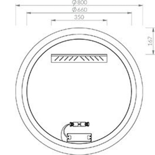 Дзеркало Ravak ORBIT I 800 з LED підсвічуванням