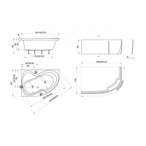 Ванна акрилова Ravak ROSA II 160 X 105 CL21000000 R