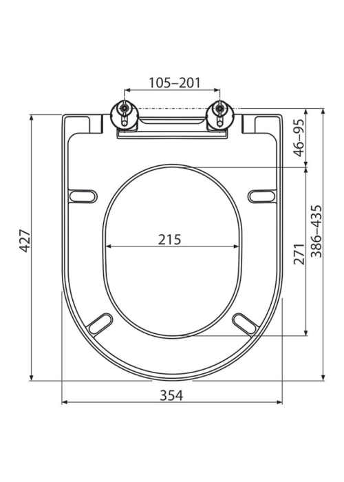 Сидіння для унітазу Ravak Uni Chrome, дюропласт, мікроліфт, з кріпленням, X01549