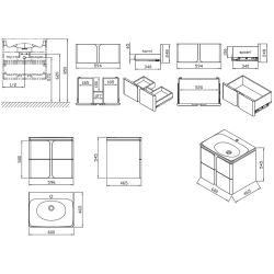 Тумба под умывальник Ravak Balance SD 600 X000001366