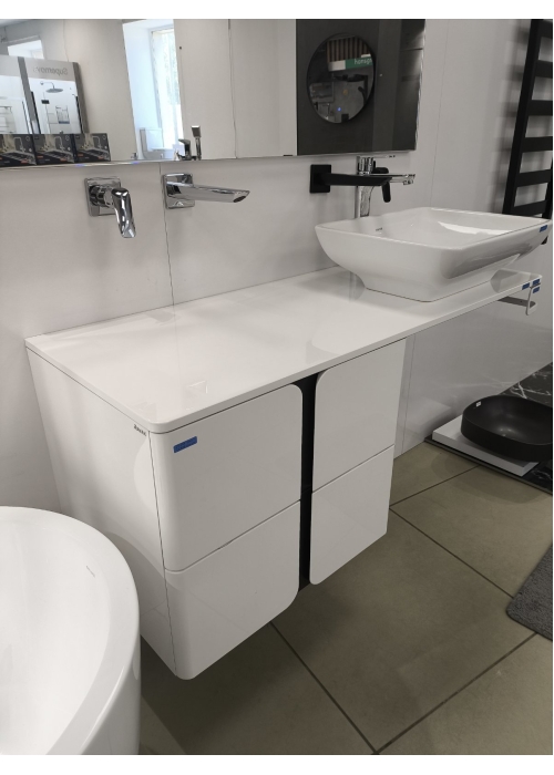 Комплект Мебели Ravak Balance SD 120 см: Тумбочка со столешницей  + Умывальник + Смеситель + Зеркало + Крепление для столешницы +  Полотенцедержатель X000001367K