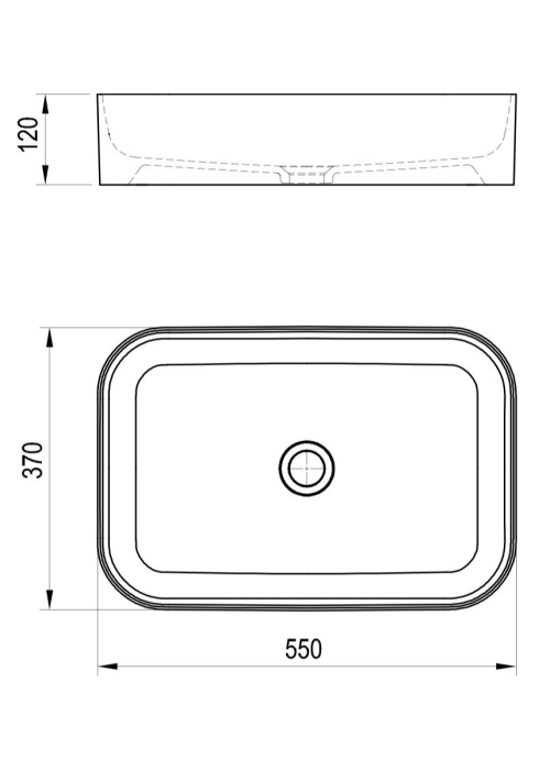 Умивальник Ravak Ceramic Slim R 550 Slim,XJX0D155001