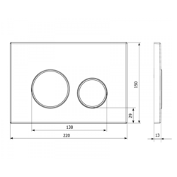 Клавиша смыва Ravak CIRCLE чёрный-золото GPX2240109