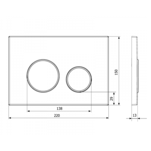 Клавіша змиву Ravak CIRCLE білий-золото GPX2240108