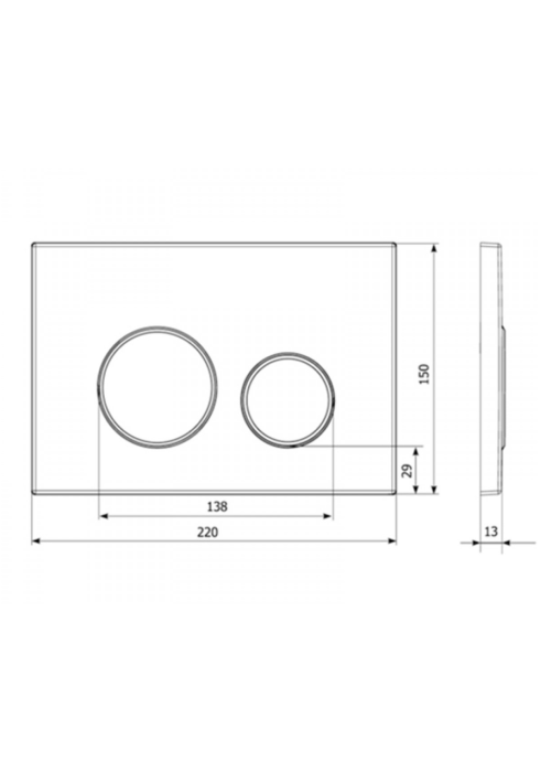 Клавіша змиву Ravak CIRCLE білий-золото GPX2240108