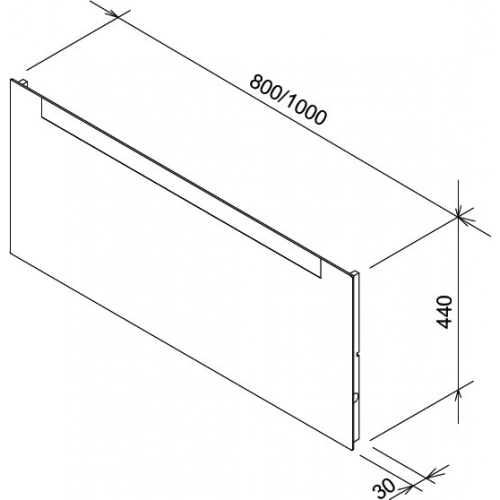 Дзеркало Ravak Clear, 1000 x 30 x 440, X000000766